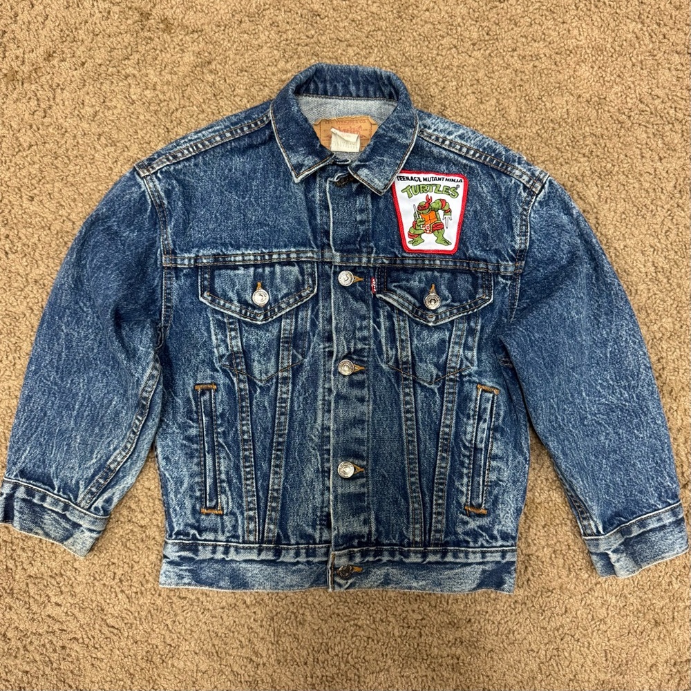 Vintage Kids 57508-1109 Levis Trucker With Tmnt Vintage 1989 Patch